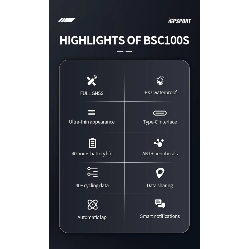 GPS велокомп'ютер iGPSPORT BSC100S