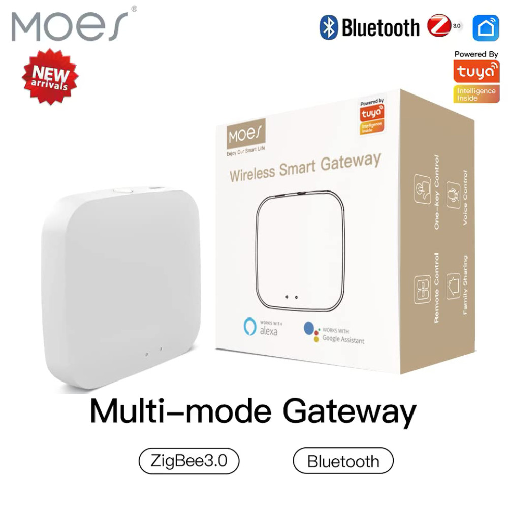 Zigbee Hub Moes MHUB-W-Q-MS, Zigbee + Bluetooth, Tuya / Smart Life