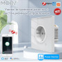 Розумна вбудована розетка Moes Zigbee Tuya в підрозетник з моніторингом живлення 16А Біла