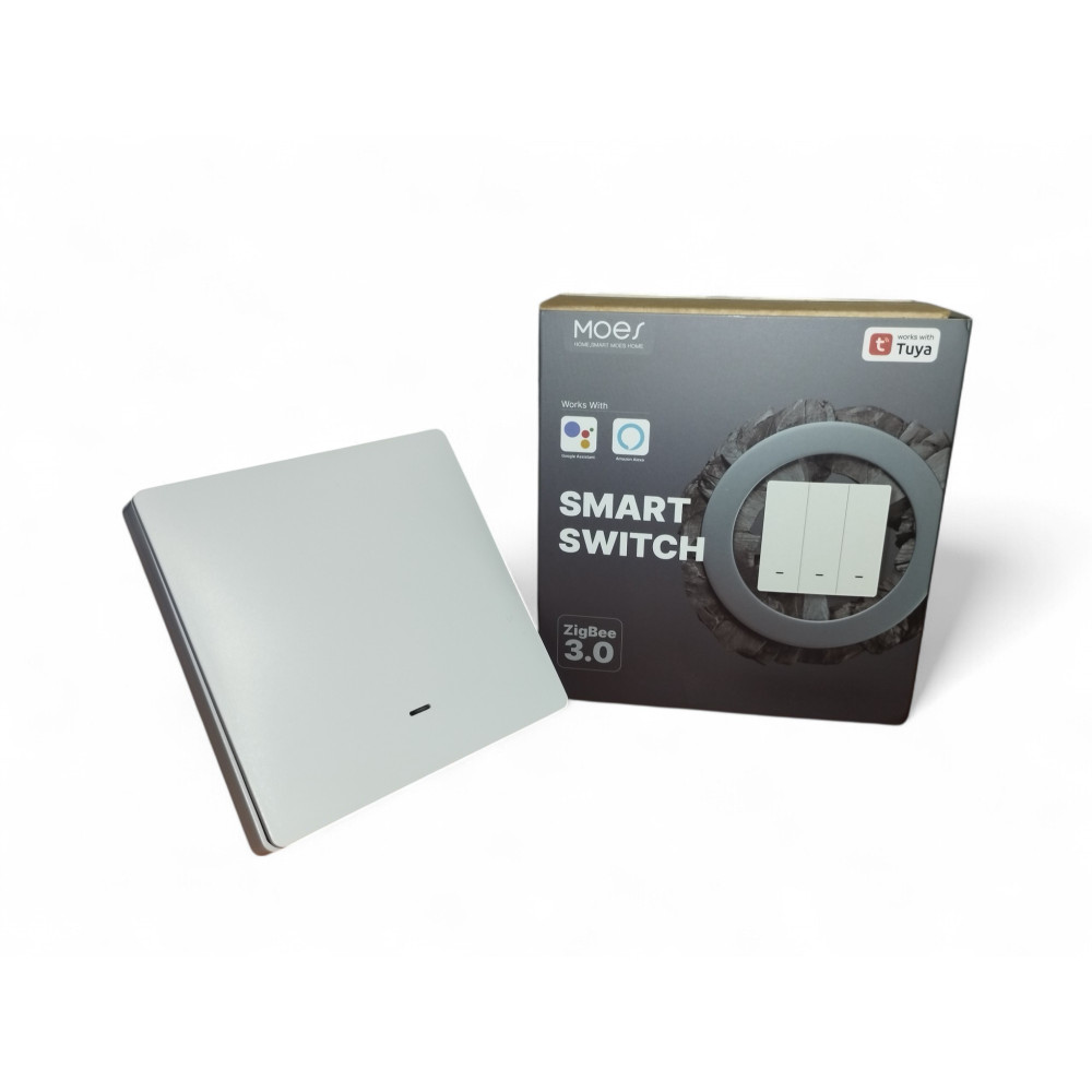 Розумний одноклавішний Zigbee вимикач Moes ZS-B-EU1-WH-MS (білий)
