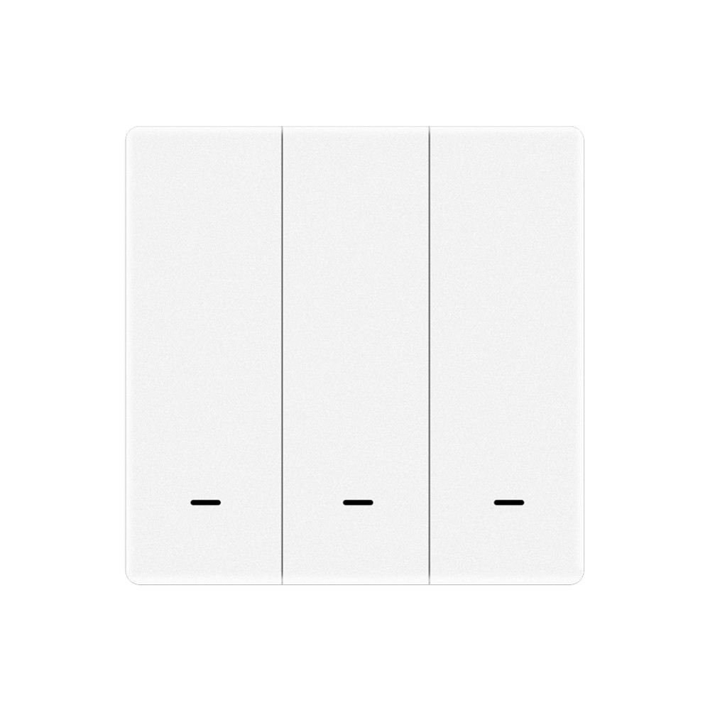 Умный трехклавишный Zigbee выключатель Moes ZS-B-EU3-WH-MS (белый)