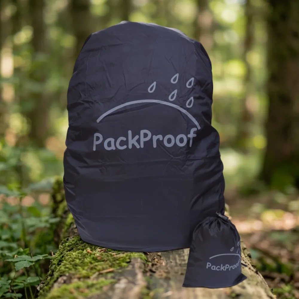 Чохол для рюкзака 60 л PackProof зі стяжною стропою чорний