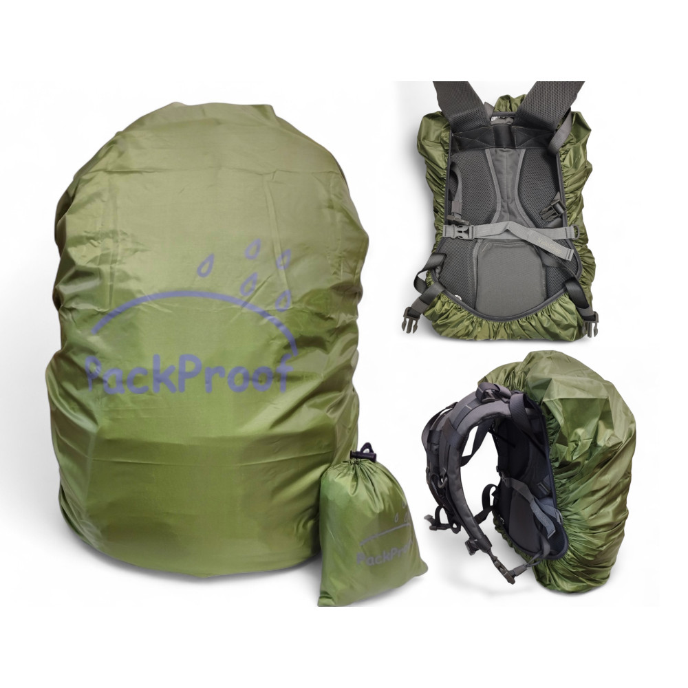Чехол для рюкзака 60 л PackProof со стропой олива