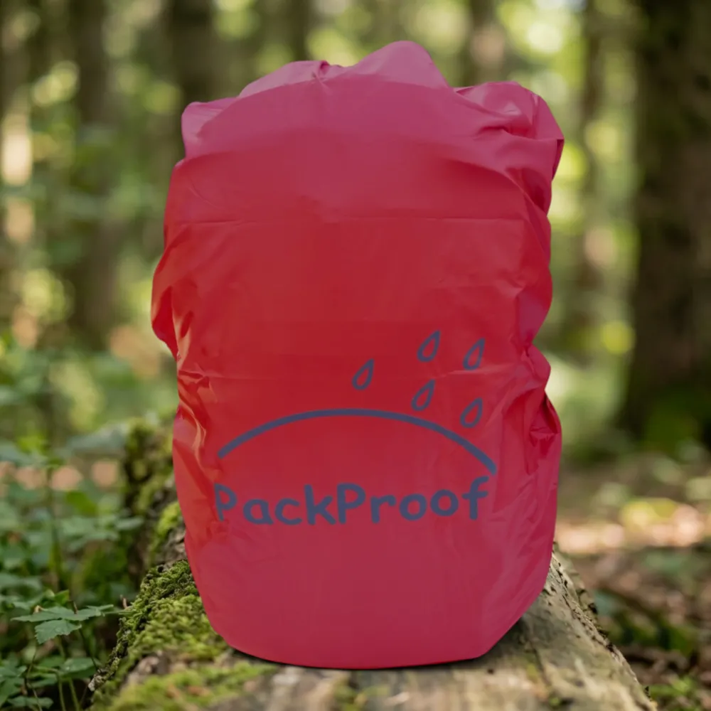 Чохол для рюкзака 60 л PackProof зі стяжною стропою червоний
