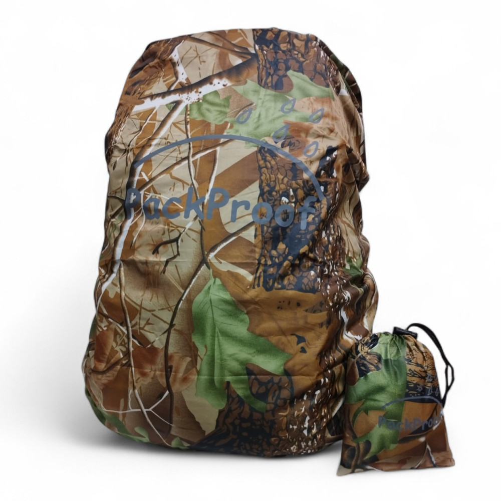 Чехол для рюкзака 60 л PackProof со стропой Лесной камуфляж
