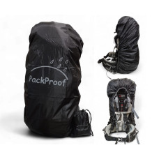 Чехол для рюкзака 80 л PackProof со стяжной стропой чёрный