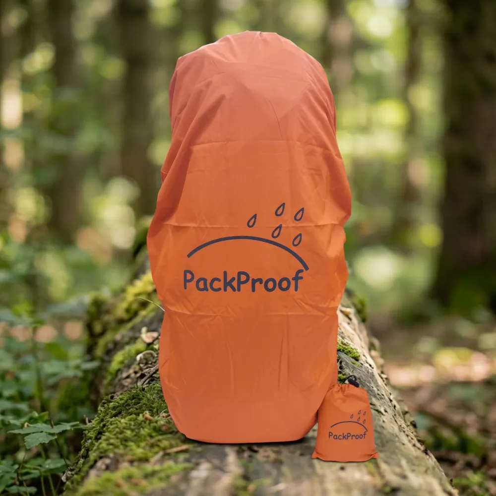 Чохол для рюкзака 80 л PackProof зі стяжною стропою помаранчевий
