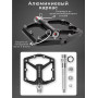 Педалі RockBros K203-BK алюмінієві широкі платформні чорні