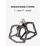 Педалі RockBros K203-BK алюмінієві широкі платформні чорні