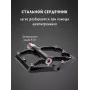 Педалі RockBros K203-BK алюмінієві широкі платформні чорні