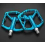 Педалі RockBros K203-BL алюмінієві широкі платформні блакитні