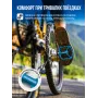 Педалі RockBros K203-BL алюмінієві широкі платформні блакитні