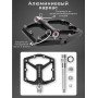 Педалі RockBros K203-BK алюмінієві широкі платформні чорні