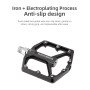 Педалі RockBros K203-BK алюмінієві широкі платформні чорні