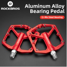 Педали велосипедные RockBros K203-RD алюминиевые  9/16 красные