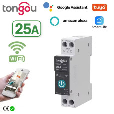 Умный Wi-Fi автомат 25А Tongou Tuya DIN с энергомониторингом TO-Q-SY1-JWT