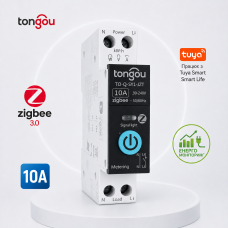 Zigbee автомат 10А Tongou Tuya Smart Life с энергомониторингом на DIN-рейку TO-Q-SY1-JZT 10А