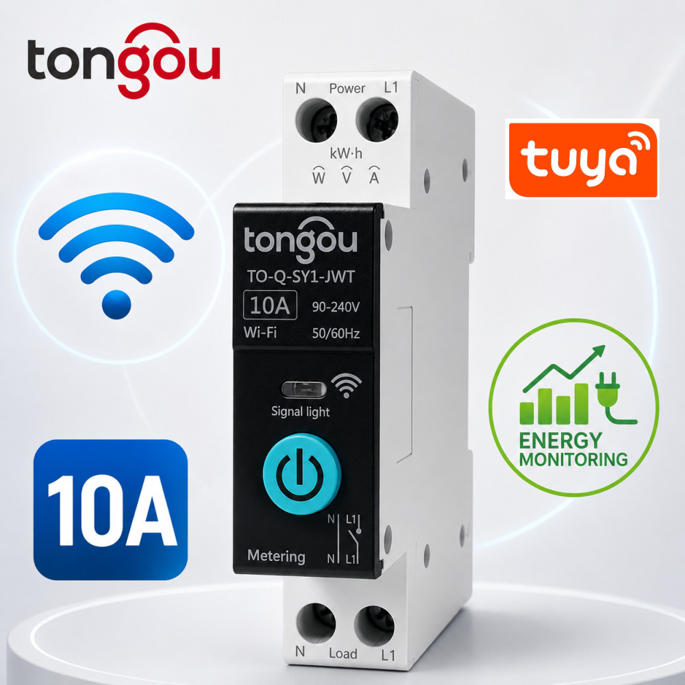 Wi-Fi автомат 10А Tongou з енергомоніторингом