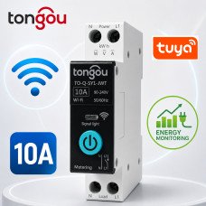 Wi-Fi автомат 10А Tongou Tuya Smart Life з енергомоніторингом на DIN-рейку TO-Q-SY1-JWT 10А
