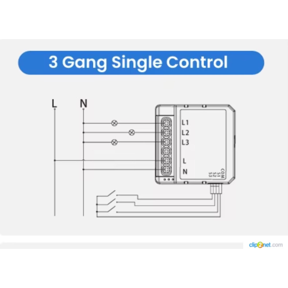 Wi‑Fi реле Tuya Smart Switch 3CH 3 канали