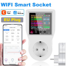 Wi-Fi ватметр Atorch S1 вольтметр цифровий амперметр розумна розетка