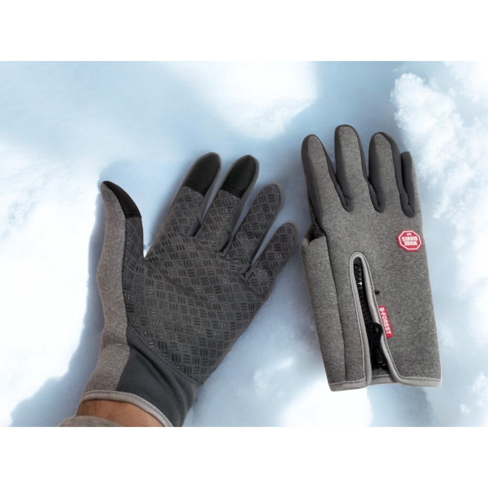 Перчатки вело сенсорные Windstopper B-Forest Серые M
