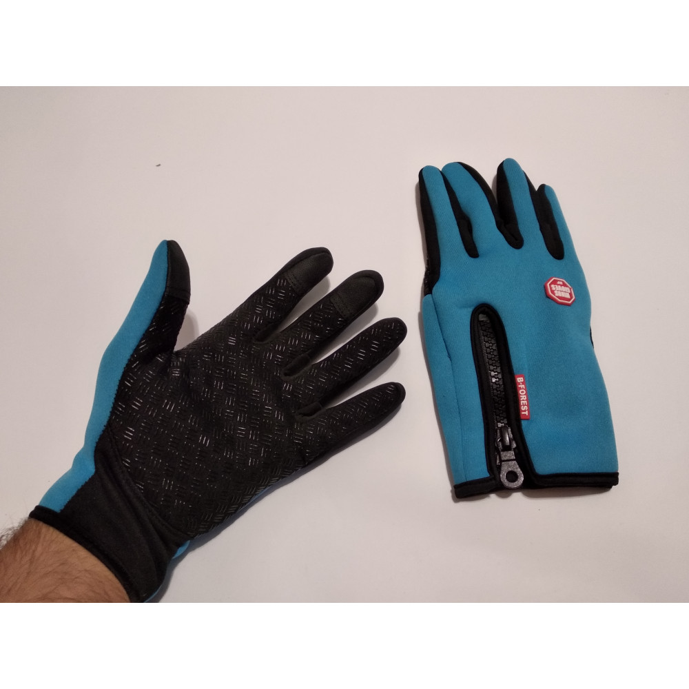 Перчатки вело сенсорные Windstopper B-Forest голубой S