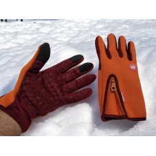 Перчатки вело сенсорні Windstopper B-Forest помаранчевий, L