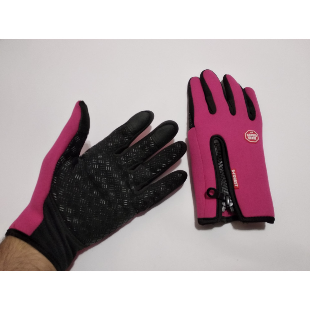Перчатки вело сенсорные Windstopper B-Forest розовый S