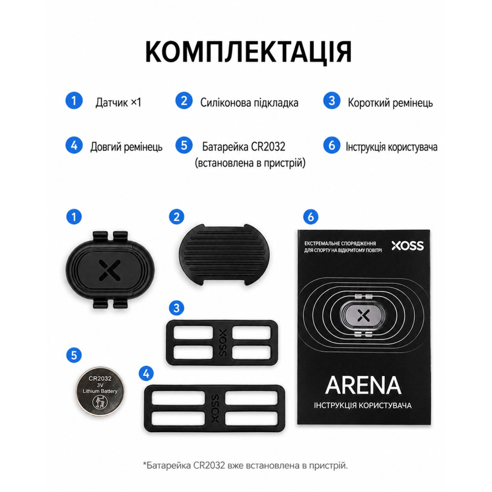 XOSS ARENA датчик скорости и каденса Bluetooth 5.2 ANT+