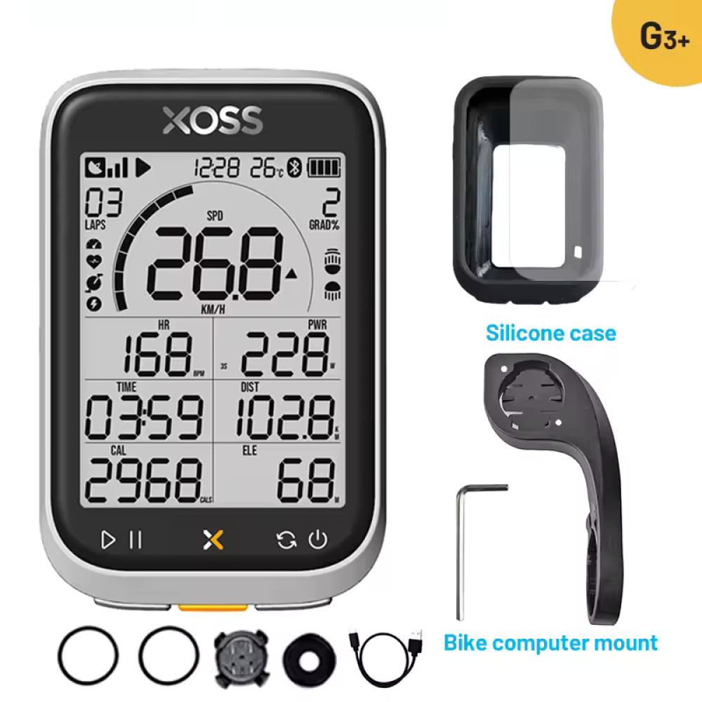 Велокомп'ютер XOSS G3+  gen3 GPS / ANT+ екран 2,8"