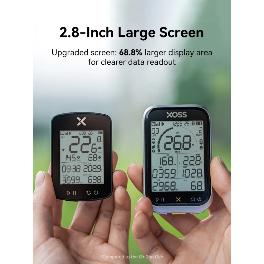 Велокомп'ютер XOSS G3+  gen3 GPS / ANT+ екран 2,8"