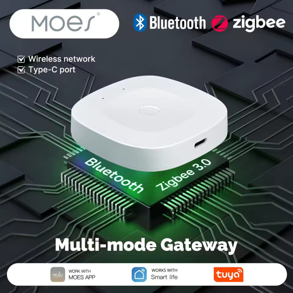 Zigbee Hub Moes MHUB-C-MS, Zigbee + Bluetooth, Tuya / Smart Life
