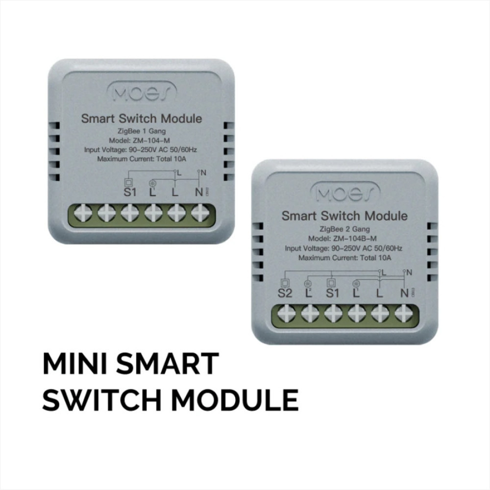 Zigbee реле Moes ZM-104-M Tuya Smart Switch 10 А