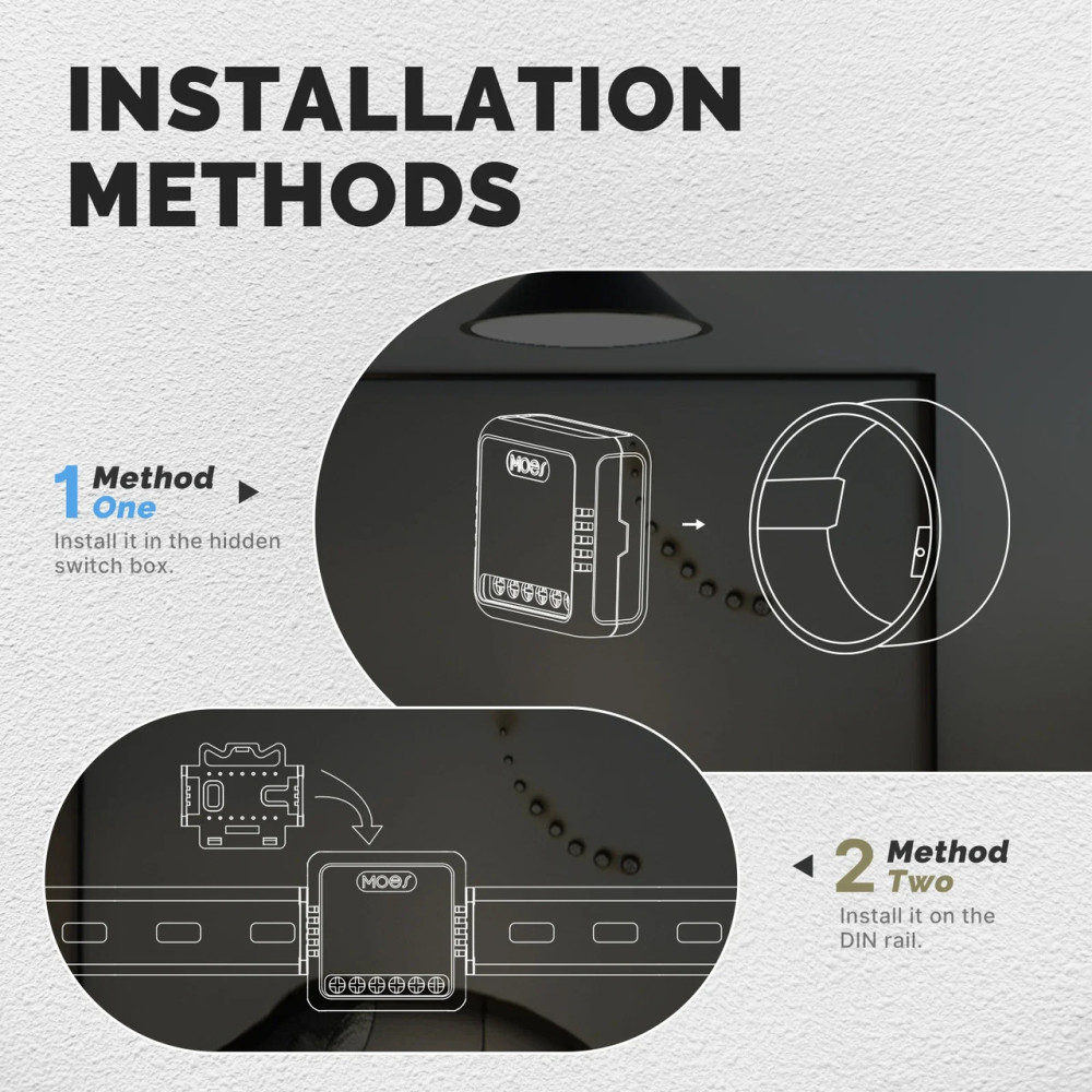 Zigbee реле Moes ZM-104-M Tuya Smart Switch 10 А