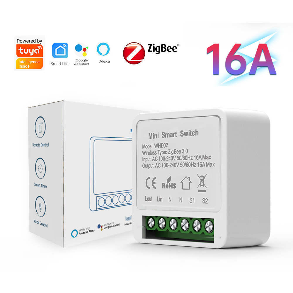 Zigbee реле Tuya Smart Switch беспроводной выключатель  16 А