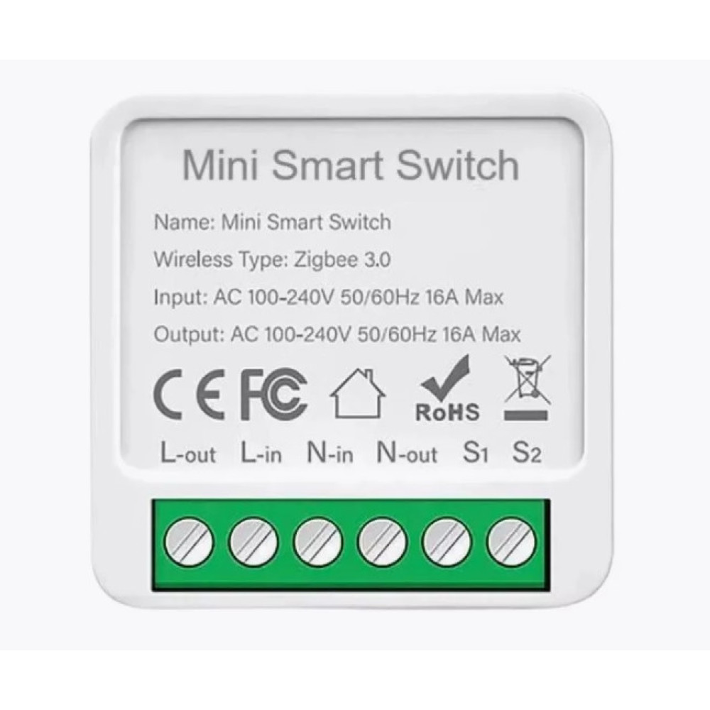 Zigbee реле 4-канальное Tuya Smart Switch 4ch 10А