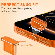 Алюминиевая заглушка USB-C для iPhone 17 Pro / Pro Max Cosmic Orange