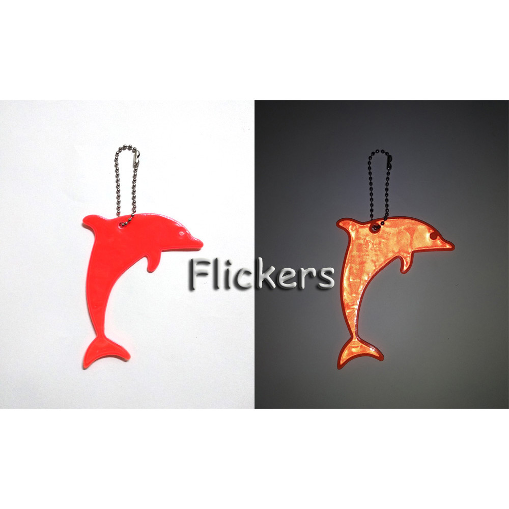 Брелок світловідбиваючий дельфін Flickers / флікер Оранежевый
