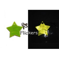 Брелок светоотражающий звезда Flickers фликер Салатовый