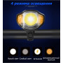 Фара з велокомп'ютером та сигналом 3 в 1 XA-585 червона