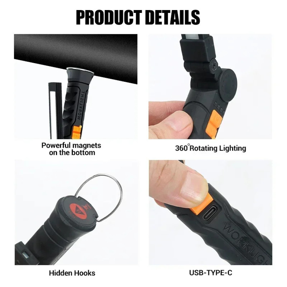 Ліхтар WORKLIGHT G52 вбудований акумулятор 14 см з кейсом