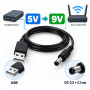 Кабель для роутера USB - DC перехідник 9V