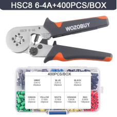Клещи обжимные Wozobuy HSC8 6-4 + набор гильз 400 шт