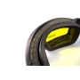Маска баллистическая с уплотнителем Global Vision Ballistech-3 (amber) Anti-Fog, желтая