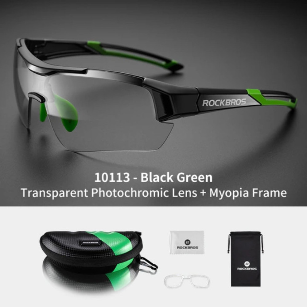 Очки фотохромные RockBros 10113 велоочки хамелеон Зеленые