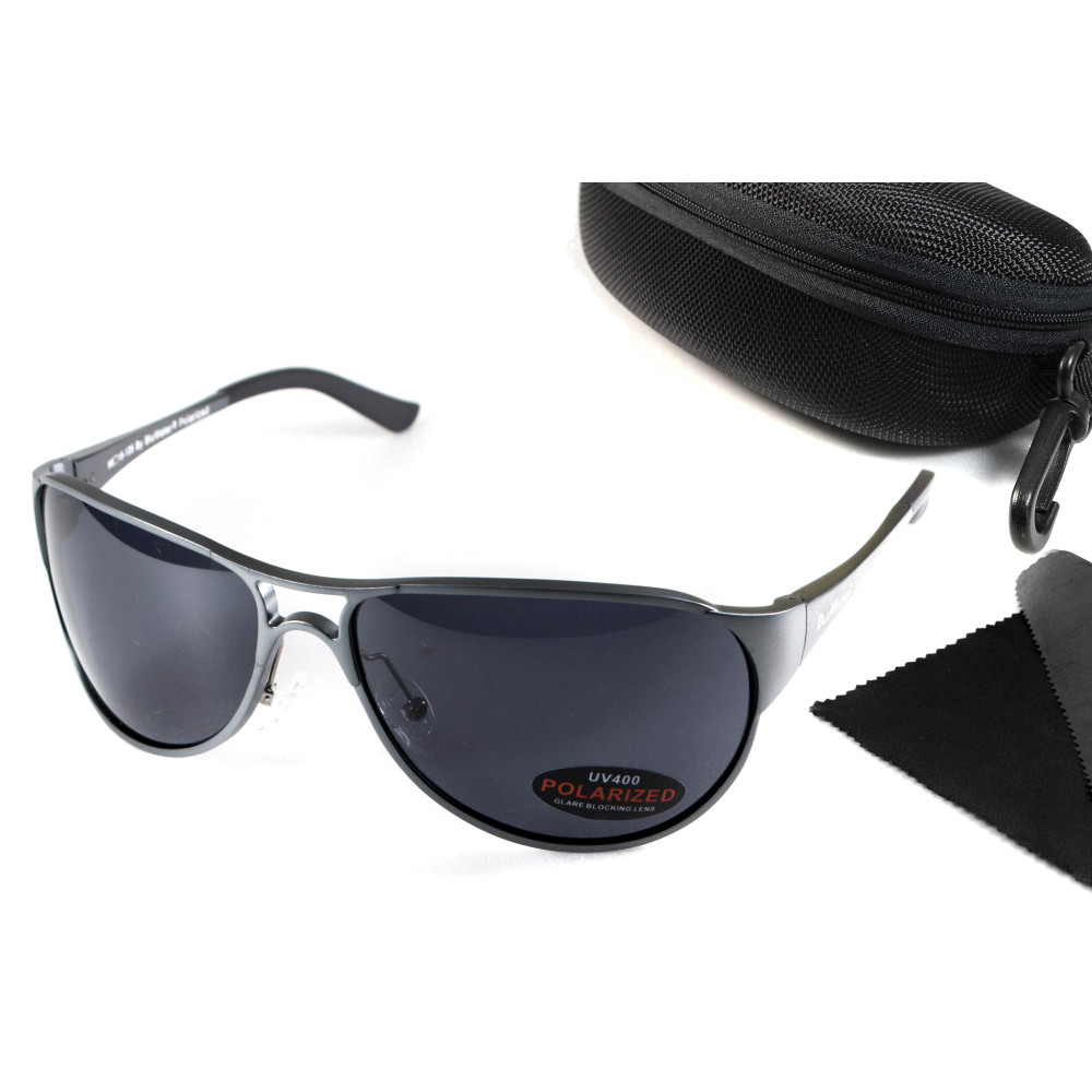 Очки поляризационные BluWater Alumination-3 Gun Metal Polarized (gray) серые