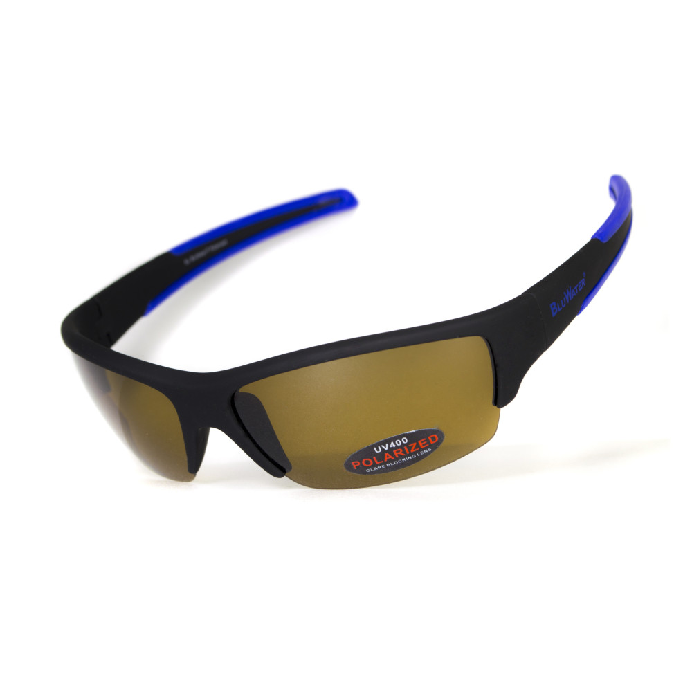 Очки поляризационные BluWater Daytona-2 Polarized (brown), гидрофобные коричневые линзы (Repelon™)