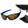 Очки поляризационные BluWater Daytona-4 Polarized (brown) коричневые в черно-синей оправе