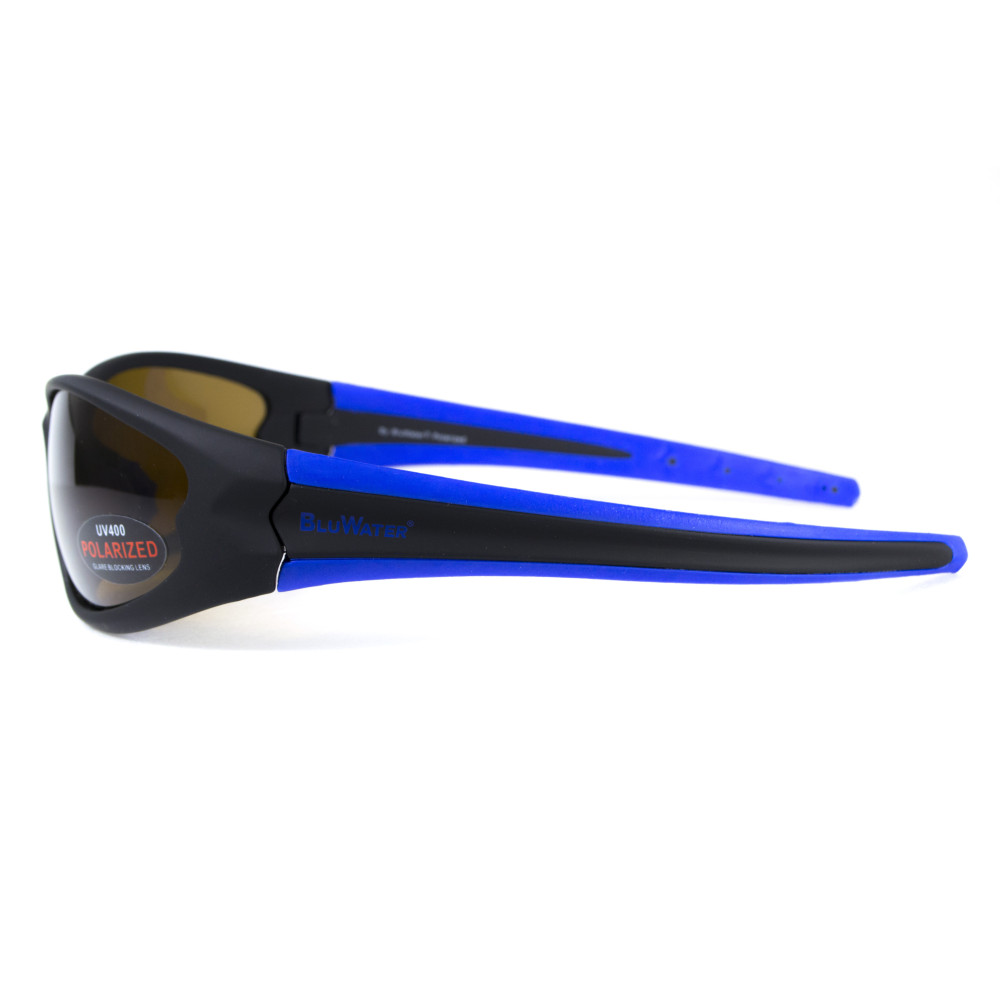 Очки поляризационные BluWater Daytona-4 Polarized (brown) коричневые в черно-синей оправе